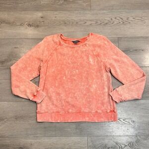Natural Reflections Coral Tie Dye Raglan Sweatshirt Pullover Womens Size Small S